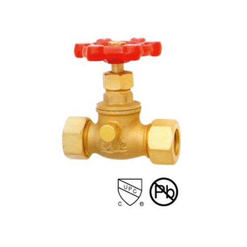 Straight Through Type Brass Stop Valves With Drain Solder COM X COM SS