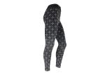 Women Flat Knit Seamless Patterned Yoga Pants 65% Polyester 5% Spandex
