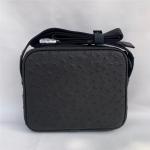 Authentic Real Ostrich Skin Men Small Flap Purse Genuine Exotic Leather Cross