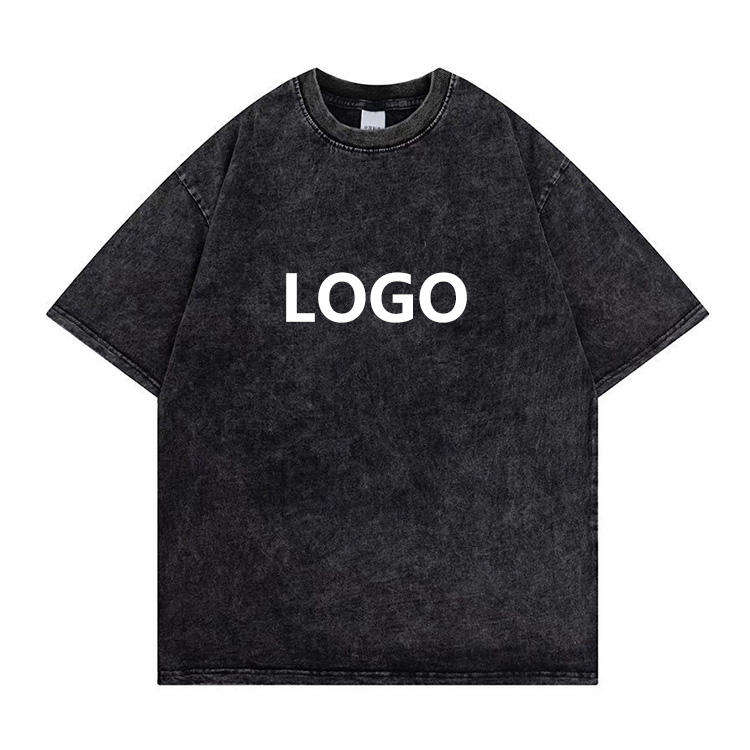 Custom Oversized Distressed T-Shirt with Saw Raw Hem and 100% Cotton Fabric