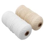 220m/roll Wool Yarn Macrame Recycled Cotton Rope Basket Decoration