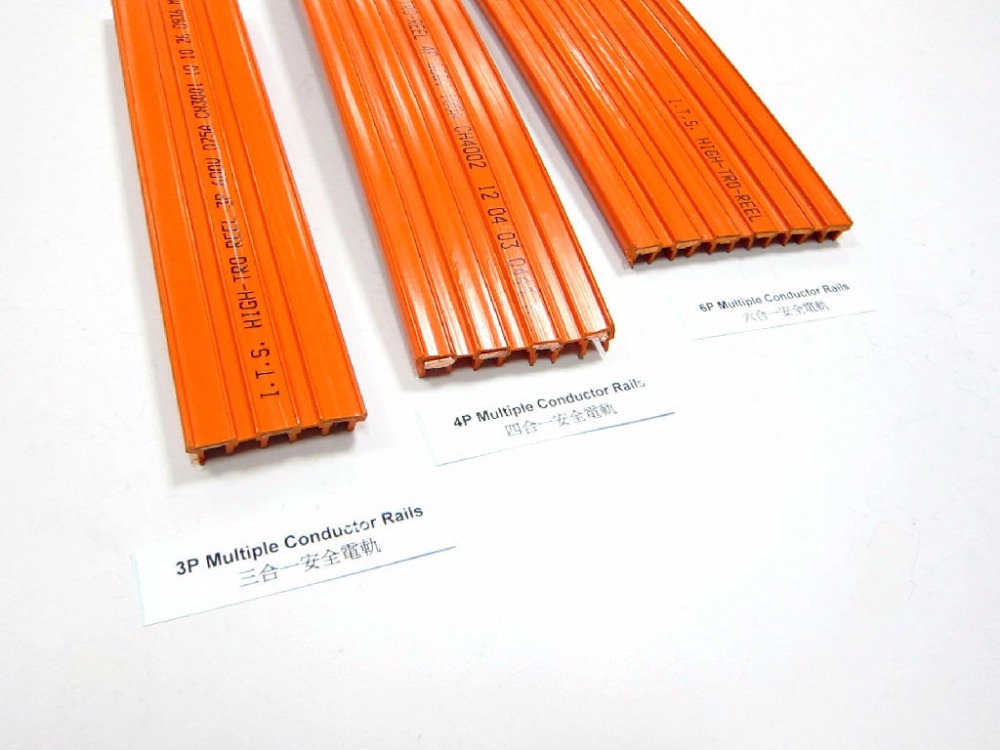 Electric Overhead Conductor Rail System Steel 4 Pole 35a-140a No Seam