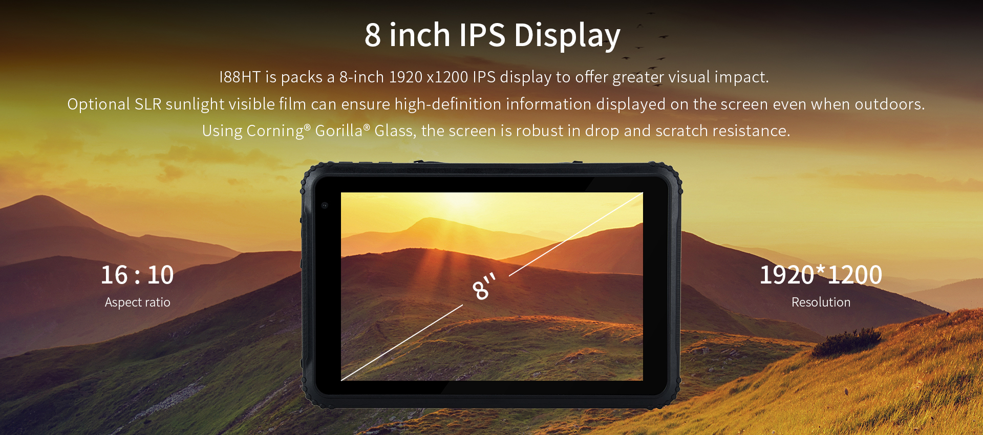 Industrial 8Inch Win 10 Tablet With NFC Connectivity And Intel 4G GSM