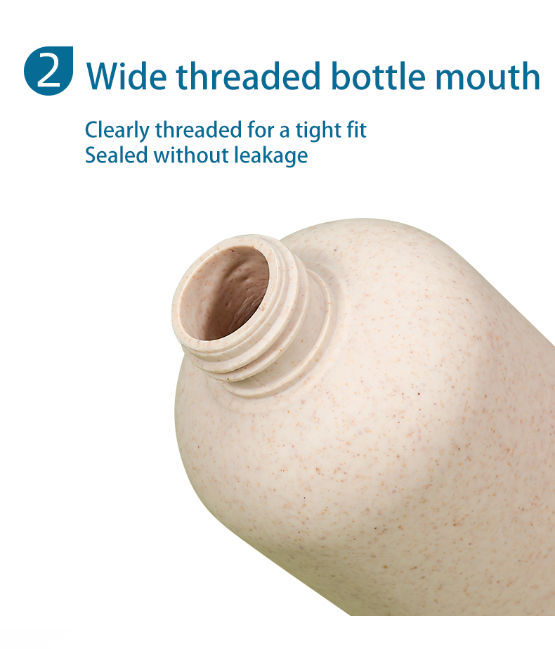 Customized Empty Biodegradable Wheat Straw Body Lotion Shower Gel Shampoo Cleanser Packaging