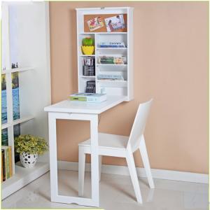 Quality Students Space Saving 49*15*82cm Wood Wall Mounted Computer Table wholesale