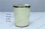 top popular design electroplated gold candle holder with wax