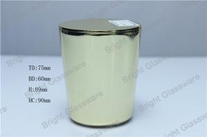 Quality top popular design electroplated gold candle holder with wax wholesale