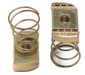 Quality M8 Grade 6 20mm Short Spring Channel Nuts Yellow Zinc Plated wholesale