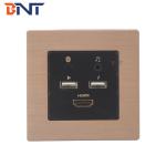 Aluminum panel wall mounted smart multimedia media hub for hotel