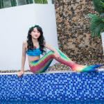 Girls Sparkle Mermaid Tails For Swimming / Photo Shooting Water - Resistant
