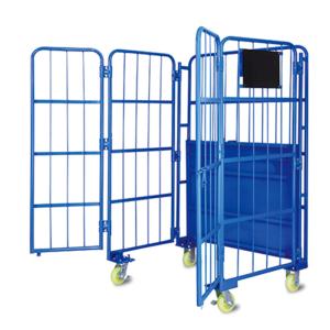 Quality Light Duty Electroplated Steel Q235 Folding Roll Cage Containers wholesale
