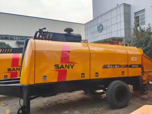 Quality HBT6013 Sany Used Trailer Mounted Concrete Pump 90KW S Valve Type wholesale