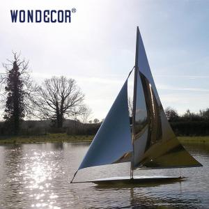 Quality Customized Weather Proof Stainless Steel Outdoor Sculpture Decoration Abstract Sailing wholesale
