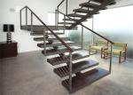 Modern Residential Straight Flight Staircase / U Shaped Staircase Design