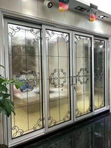 Quality patina came decorative beveled glass for Aluminum sliding door thickness 1&quot; wholesale