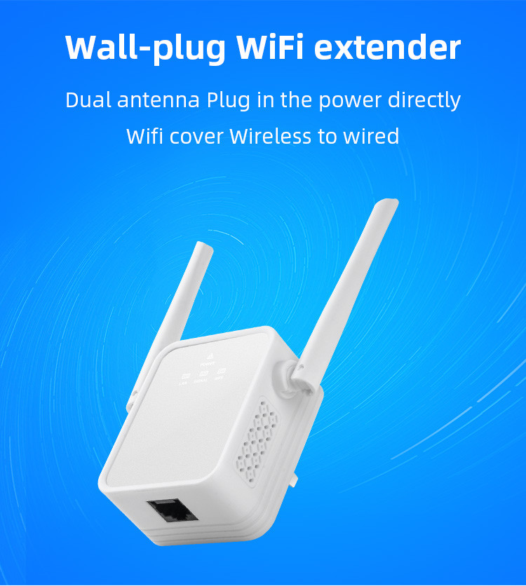 2.4G Wall Plug Wifi Repeater Wireless Mobile Network Signal Booster