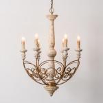 Loft chandelier antique lighting suspension lustre wooden art deco Wooden