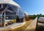 Outdoor Hotel Camping PVC 10m Geodesic Dome Tent With Door Dome Camping Tent