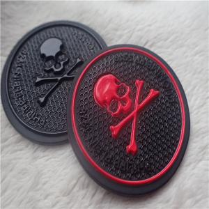 Quality Cool Men 's Coat Skull Logo Eye - Catching Custom TPU Patch For Fashionable Brand wholesale