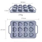 Household Non Stick Heart Shaped Silicone Muffin Moulds