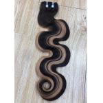 Wholesale Hair Vendors Super Double Drawn Human Hair Weaves Bundles , Highlight