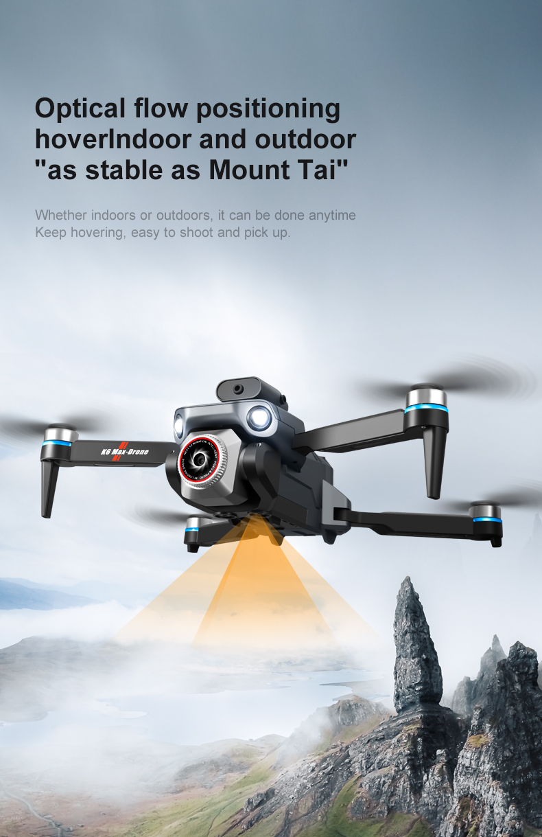 K12 Drones Design Foldable Helicopter with Screen Remote Wifi FPV Obstacle Avoidance and Other Image Transmission Distance