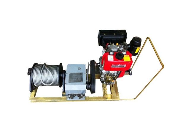 High Efficiency 3 Ton Faster Air Cooling Gasoline Engine Powered Winch , Heavy