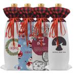 Customised Blank Linen Sublimation Wine Bottle Bag For Sublimation Photo
