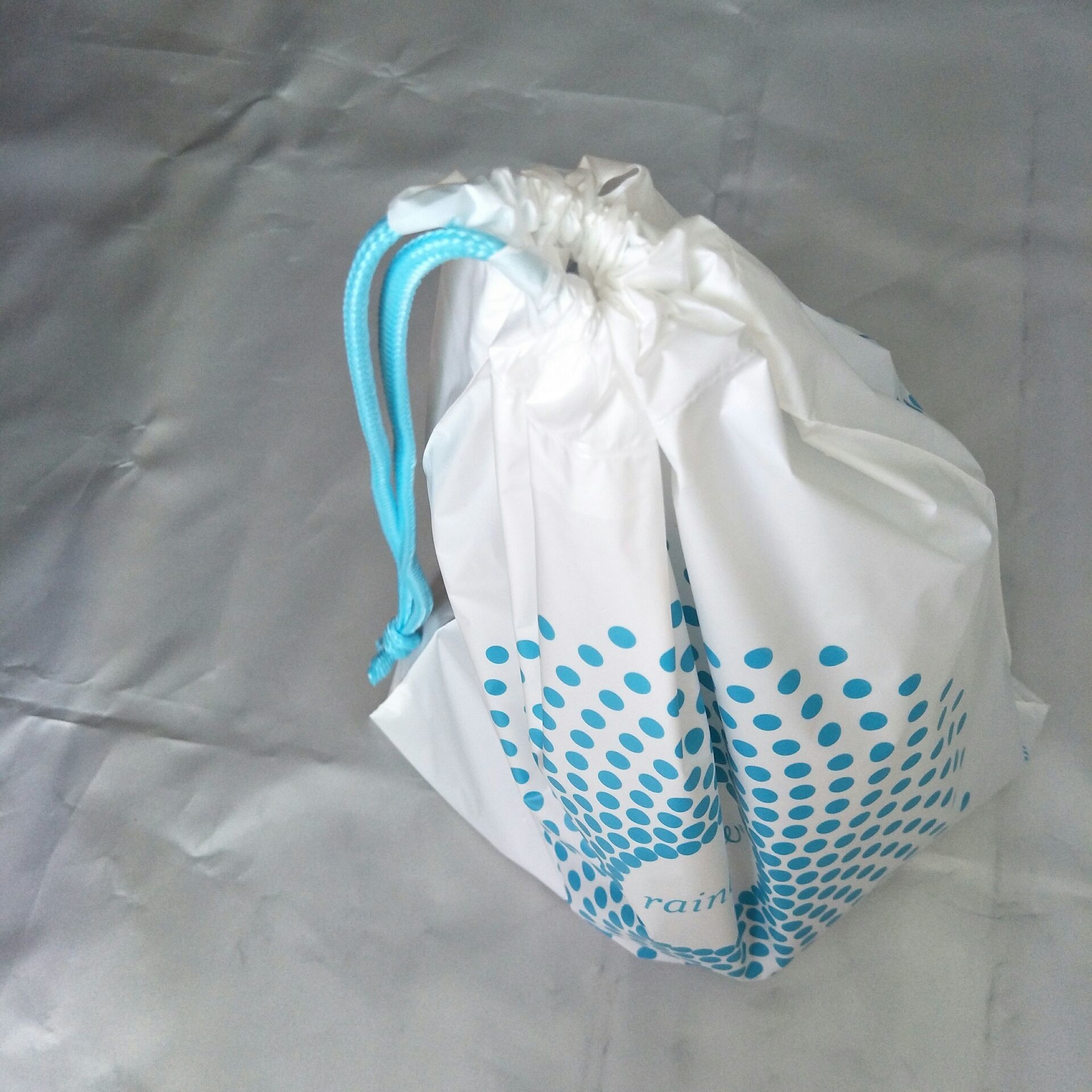 Eco - Friendly Drawstring Plastic Bags , White Transparent Soft Plastic Bundle Pocket Size W30 X L33cm