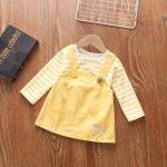 Wholesale Girls Boutique Spring Children's Dress Clothing Sets Cute Girls' Bib
