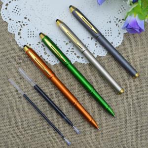 Gel pen,Promotional gel-ink pen with cap,black rubber gel-ink pen with screen