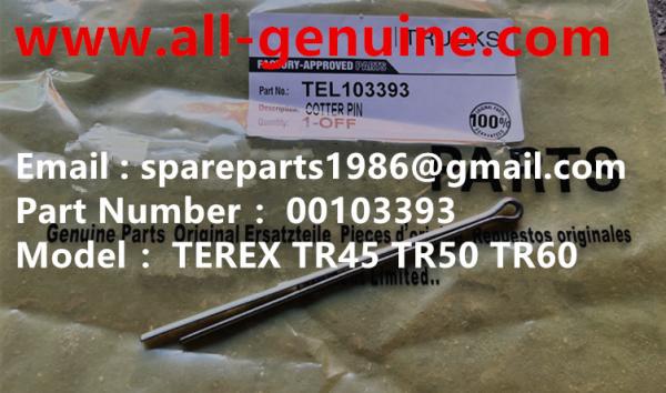 103393 COTTER PIN TEREX MINING HAULER NHL DUMP TRUCK TR35 TR50 TR60 TR100 3305B