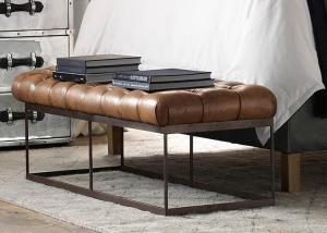 Quality Antique French Style Metal Wood Bench Stool For Home Living Room wholesale