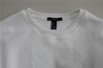83% Polyester Womens White Crew Neck Sweatshirt Jacquard Design