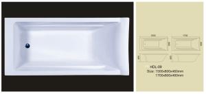 Quality Acrylic bathtub, simple bathtub, common bathtub,sanitary ware, bathroom bath tub HDL-09 wholesale