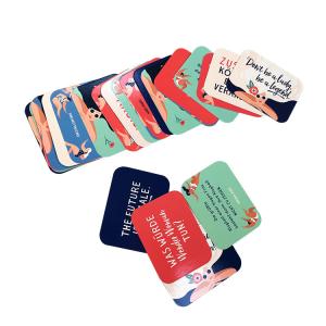 Quality 0.55mm Custom Printing Playing Cards , 25pcs Inspirational Quote Cards Printable wholesale