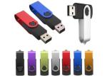 Logo Printed Swivel USB Flash Drive , Plastic 4GB 8GB 16GB USB Thumb Drive