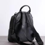 BSCI Womens Waterproof Backpacks 27cm 32cm Black Soft Leather Backpack