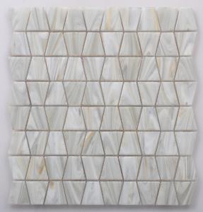 Quality Rose Latest Iridescent Series Glass Mosaic with Trapezoid shape wholesale