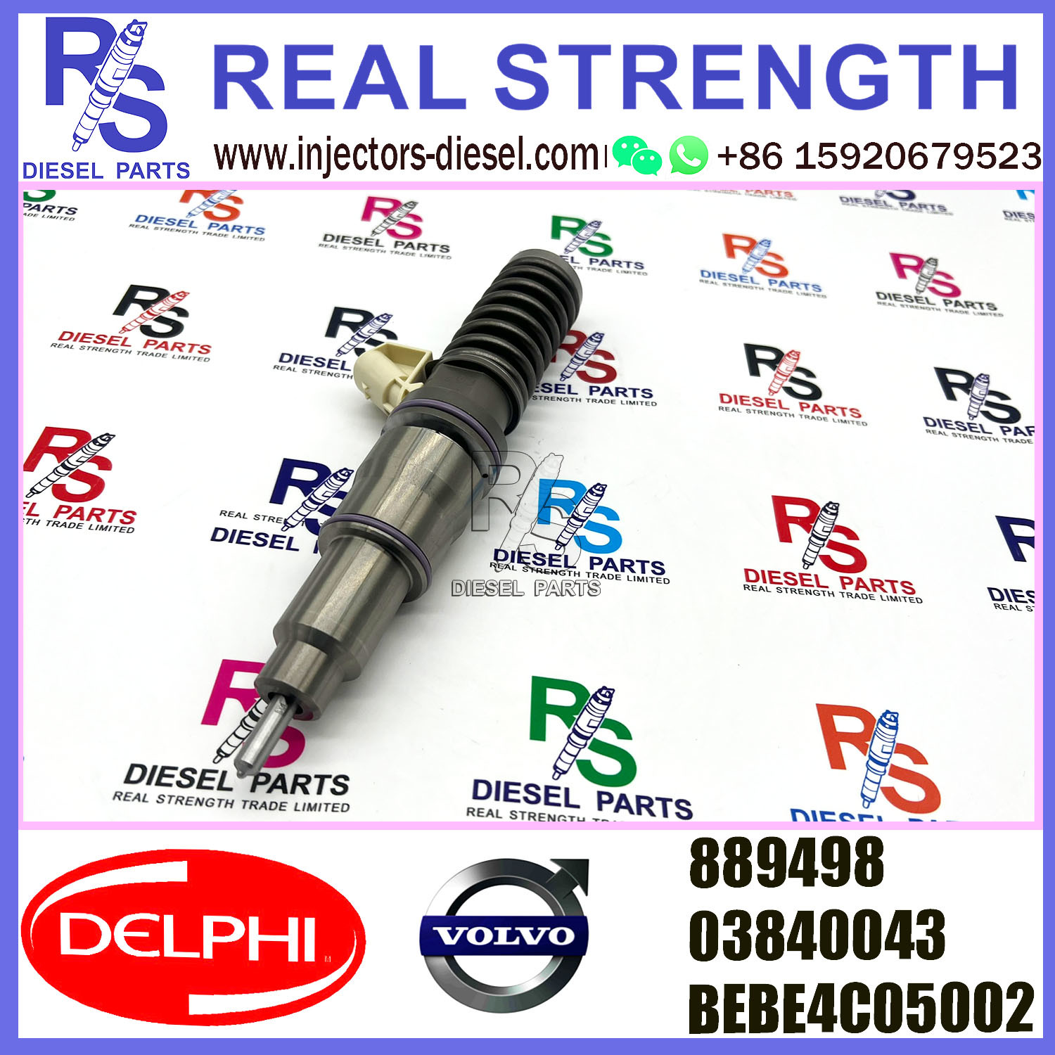 DELPHI V-O-L-V Penta Diesel Injectors 2 Pin 889498 03840043 BEBE4C05002 E1