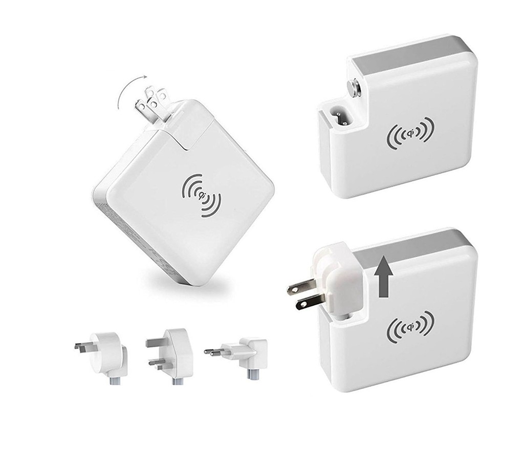 2 USB Port ABS PC 6700mAh Wireless Charger Power Bank