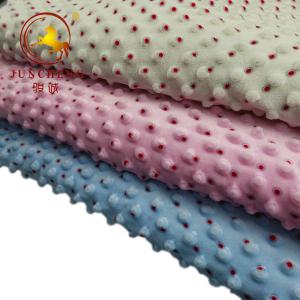 Quality customized made printed minky dot fabric with competitive price wholesale