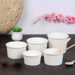 Eco Friendly PE Coated 44oz White Disposable Food Packing Containers