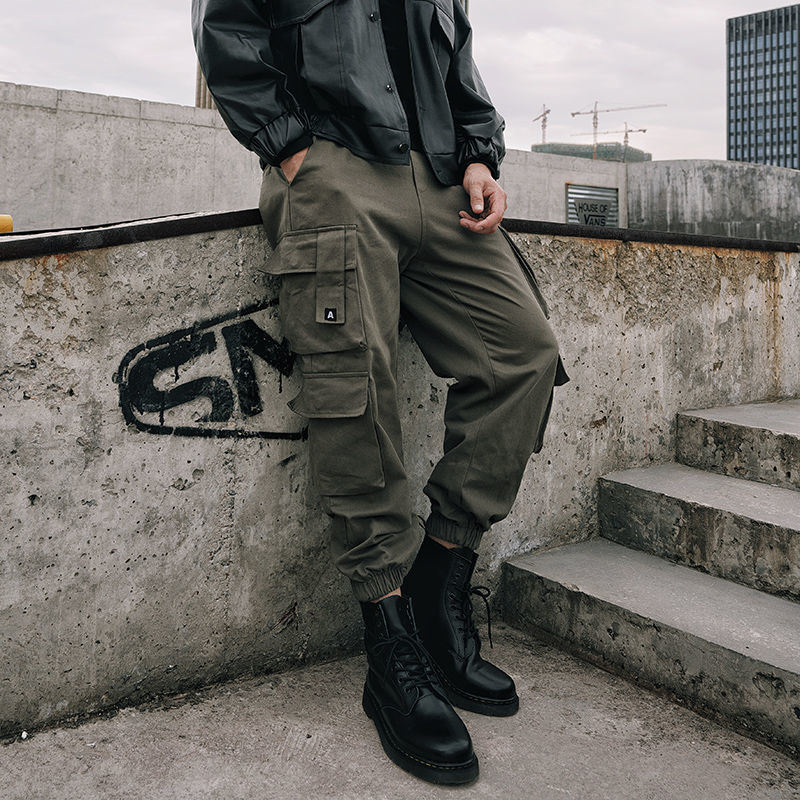 fashion Cargo Casual Pockets Outdoor Sports Gym Hip Hop Street Wear Muscle Sweatsuits Sportswear Sweatpants Trousers Men&prime;s Pants