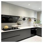 Melamine Island Kitchen Cabinet Assemble Sink and Drawer Basket for Villa