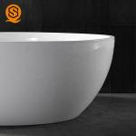 OEM ODM Artificial Stone Bathtub Bowl Shaped Tub Eco Friendly