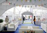 White 6m Geodesic Dome Tents Ball Shape For Conference