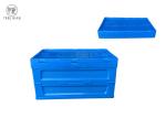 Folding Container Collapsible Plastic Crate With Attached Lid For Commercial 65