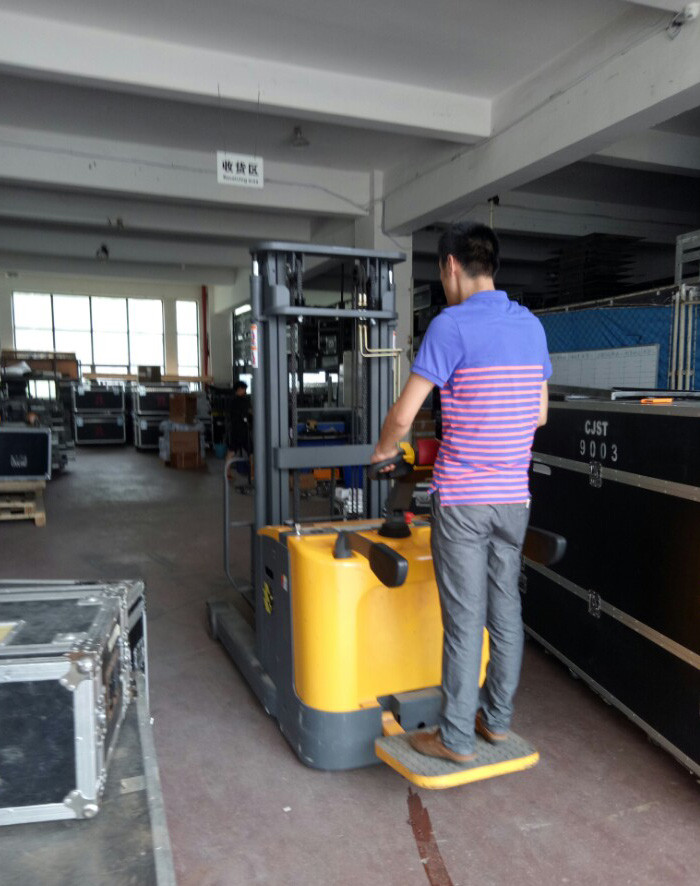 Counterbalanced Electric Stacker Forklift , AC Motor Electric Pallet Truck Stacker