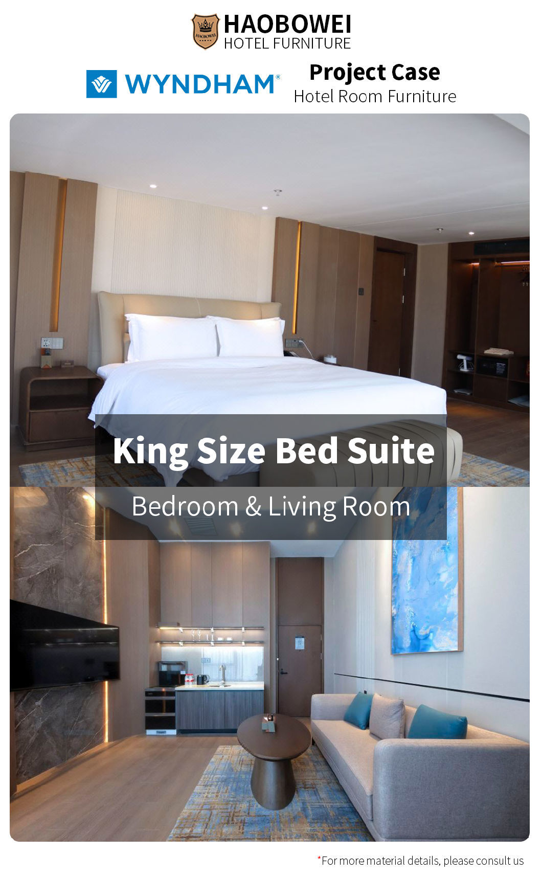 Furniture Foshan Double Bedroom Set Headboard Business Resort Custom Five Star Hotel